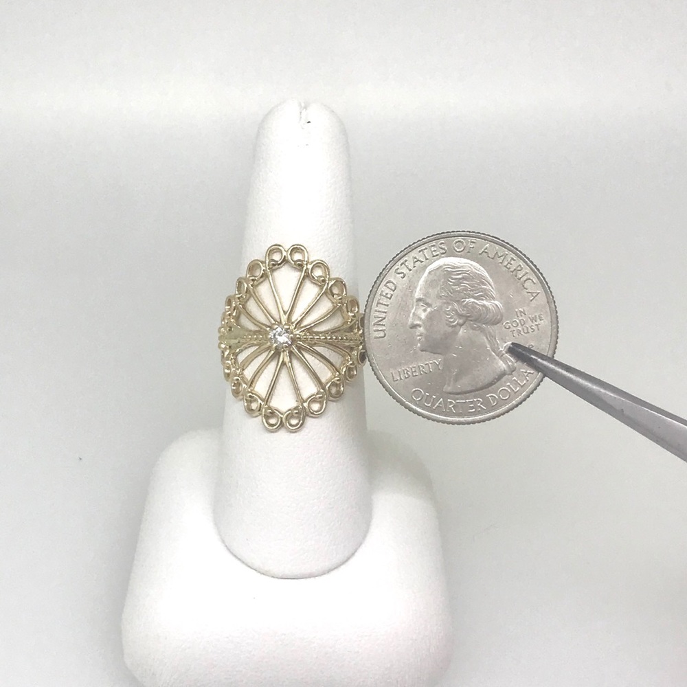 NWT .10 ctw diamond in 14 kt YG handmade by me - Picture 6 of 8